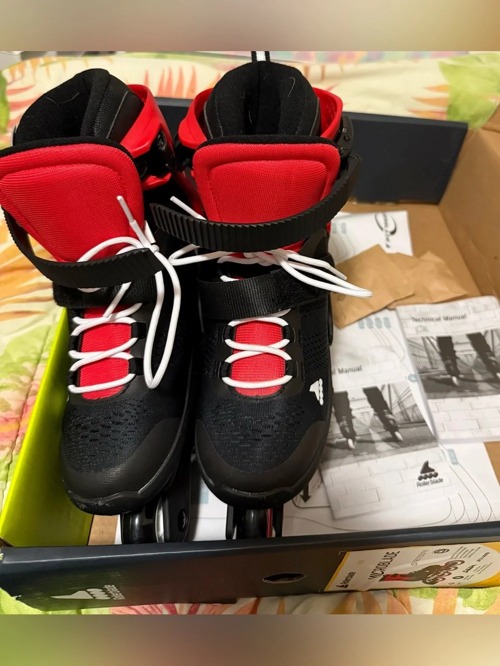 Kids Adjustable Inline Skates - Black & Red